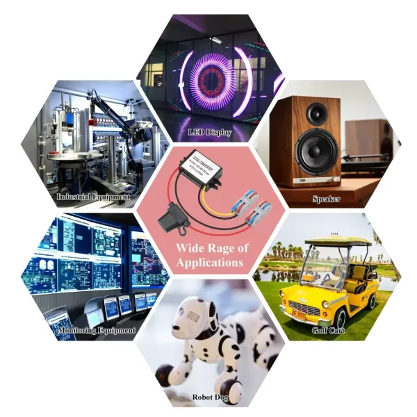 DC/DC Boost Buck Converter 12/24V to 48V 1.5A 72W BEYIMEI Step up Converter Module Waterproof Power Supply Board Voltage Stabilizer forTransformer for Car Audio Solar Power System LCD Television