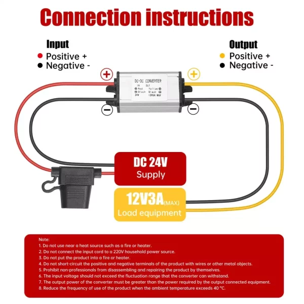 BEYIMEI DC to DC converter 24 to 12V3A Voltage buck converter
