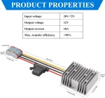 BEYIMEI DC to DC Converter 20-72V 24V/48V/60V to DC 12V10A  Buck Converter