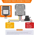 BEYIMEI Voltage Reducer,DC 20-60V 24V/48V to DC 12V20A Step Down Converter Regulator