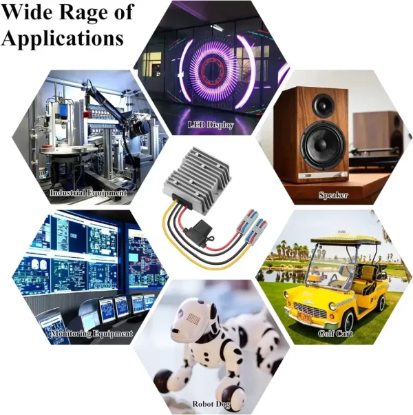 BEYIMEI Voltage Reducer,DC 20-60V 24V/48V to DC 12V20A Step Down Converter Regulator