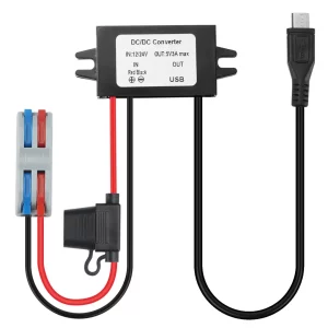 BEYIMEI DC Buck Converter 12V/24V to 5V 3A 15W with Micro USB