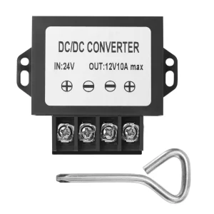 DC 24V to 12V Step Down Converter,DC 15V-35V to 12V 10A max 120W Power Voltage Buck Converter, Power Transformer, Mini Module for Monitoring Aids Regulator, Car, Trucks etc.