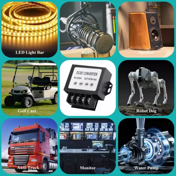 12V/24V  to 5V Buck Converter,DC  5V 3A Max 15W Power Transformer Converter,DC to DC Variable Voltage Regulator