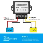 DC 9-36V to 12V voltage regulator,12V 24V to 12V 3A 36W